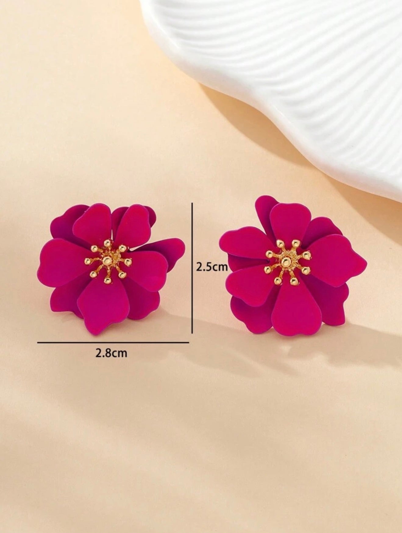 FLORAL SPRAY PAINTED EAREINGS