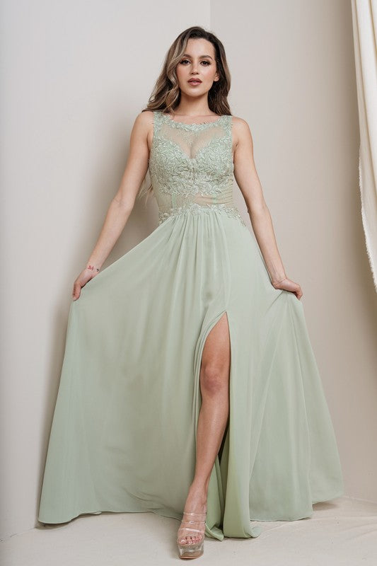 LACE SCALLOP TRIM DETAILING SWEETHEART MAXI DRESS