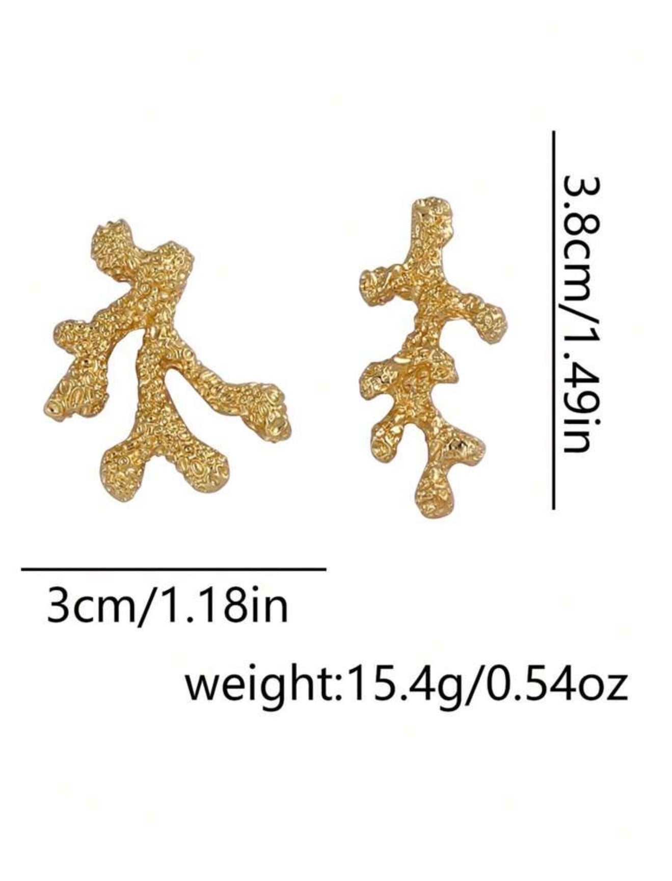 SILVER CORAL STUD EARRINGS