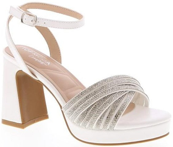 WOMEN RHINESTONE CHUNKY DRESS HEELS