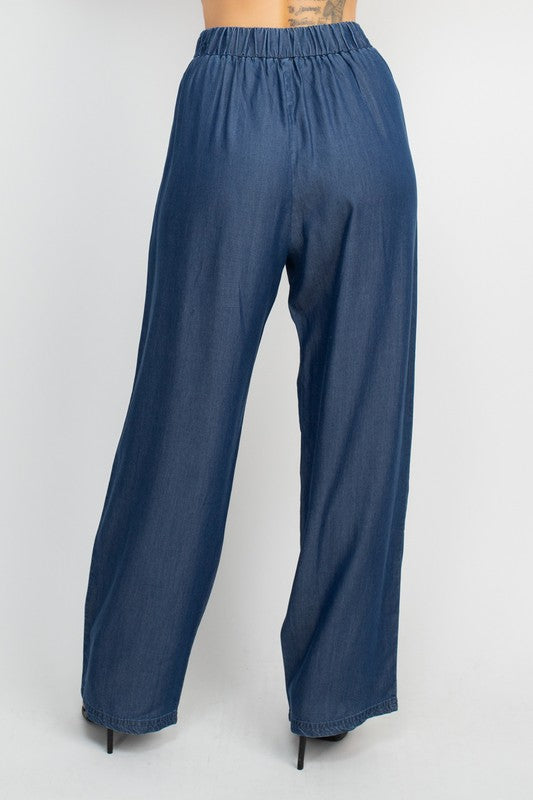 TUBE TIED TOP & WIDE PANTS SET