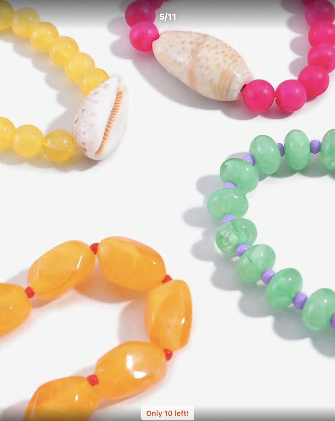 COLORFUL 4 PCS BEADED BRACELET