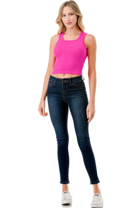 SEAMLESS RIBBED TANK TOP