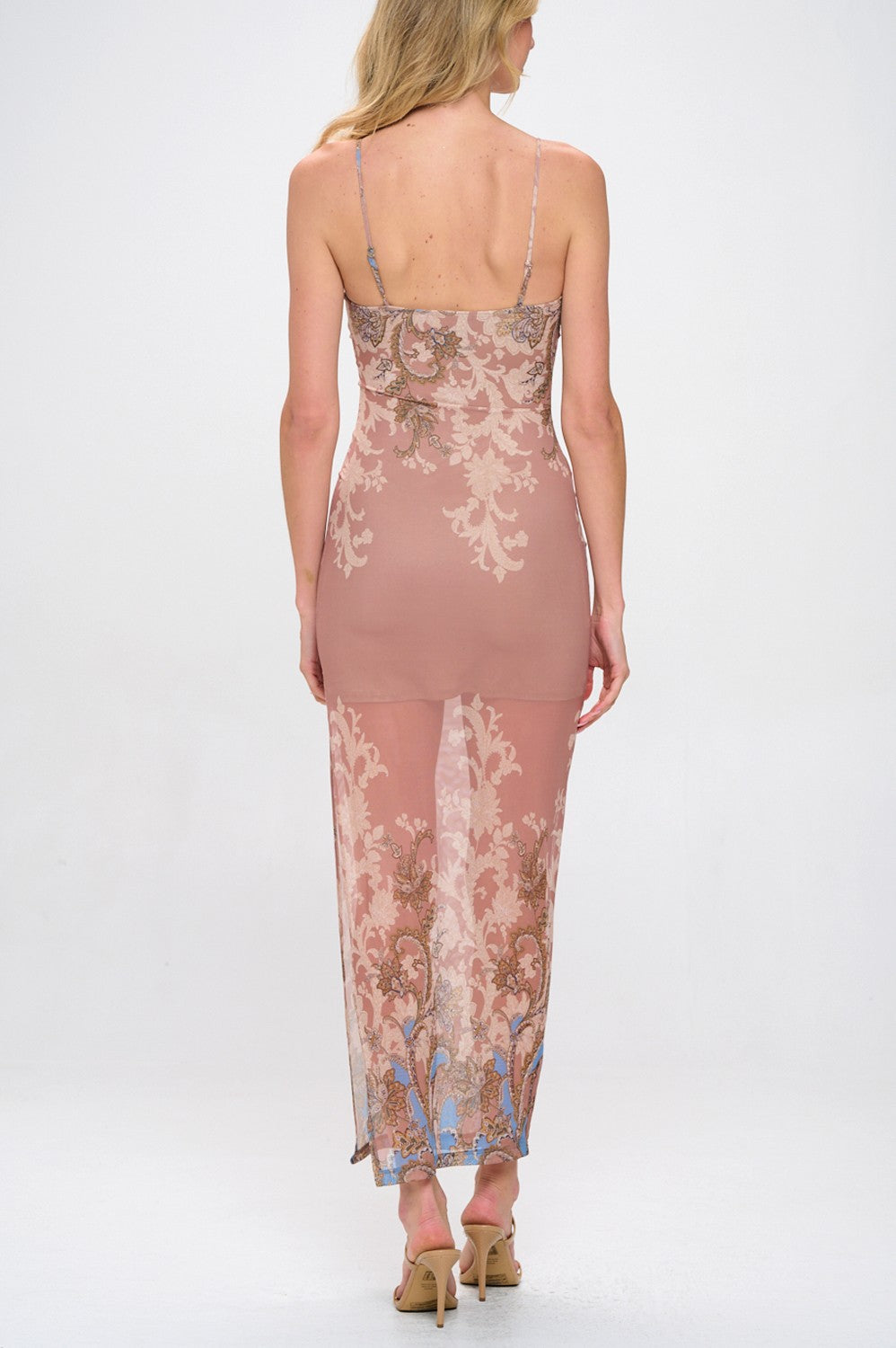 Paisley Slit Maxi Dress