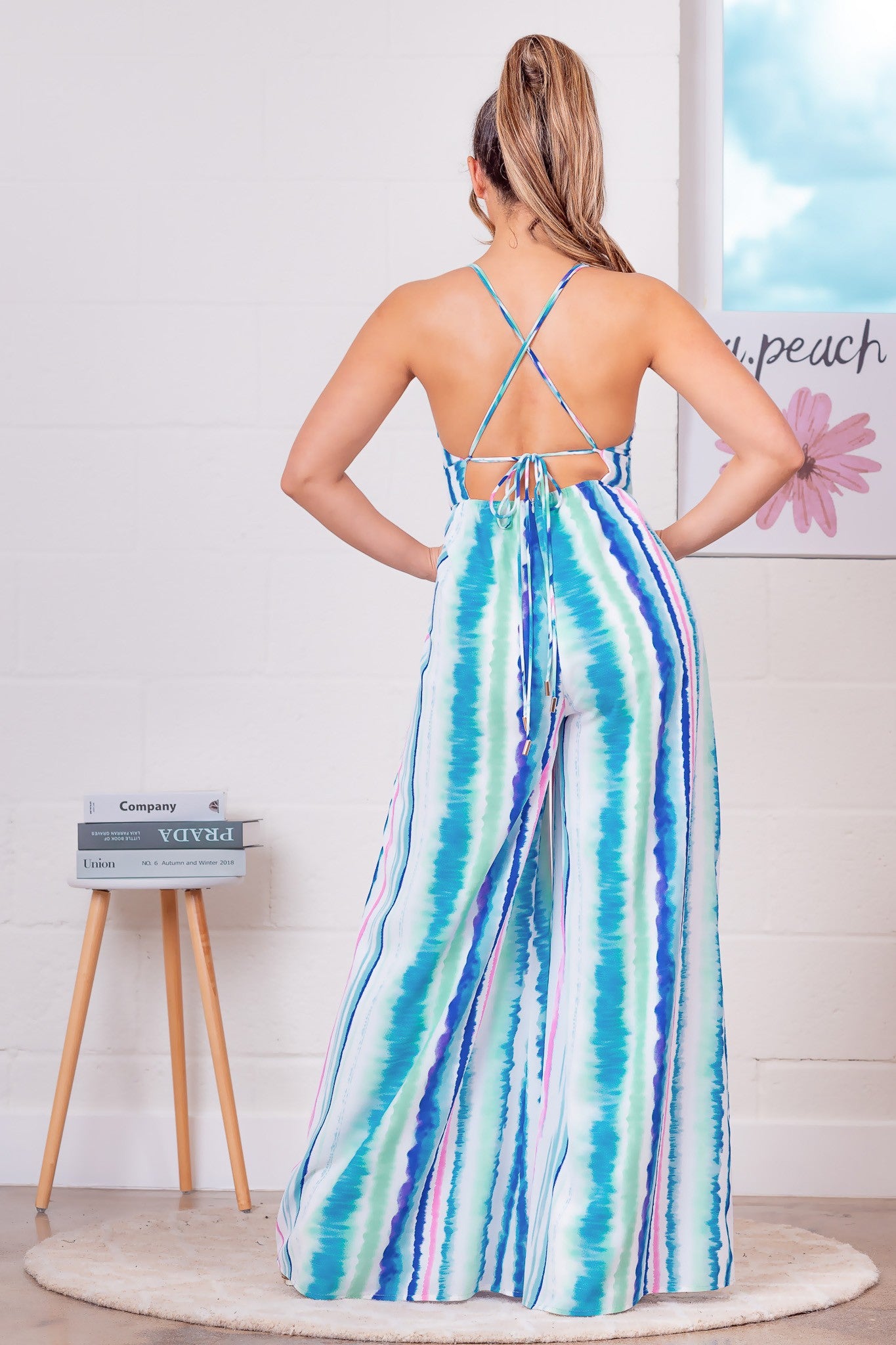 TIE DYE WIDE LEG JUMPSUIT