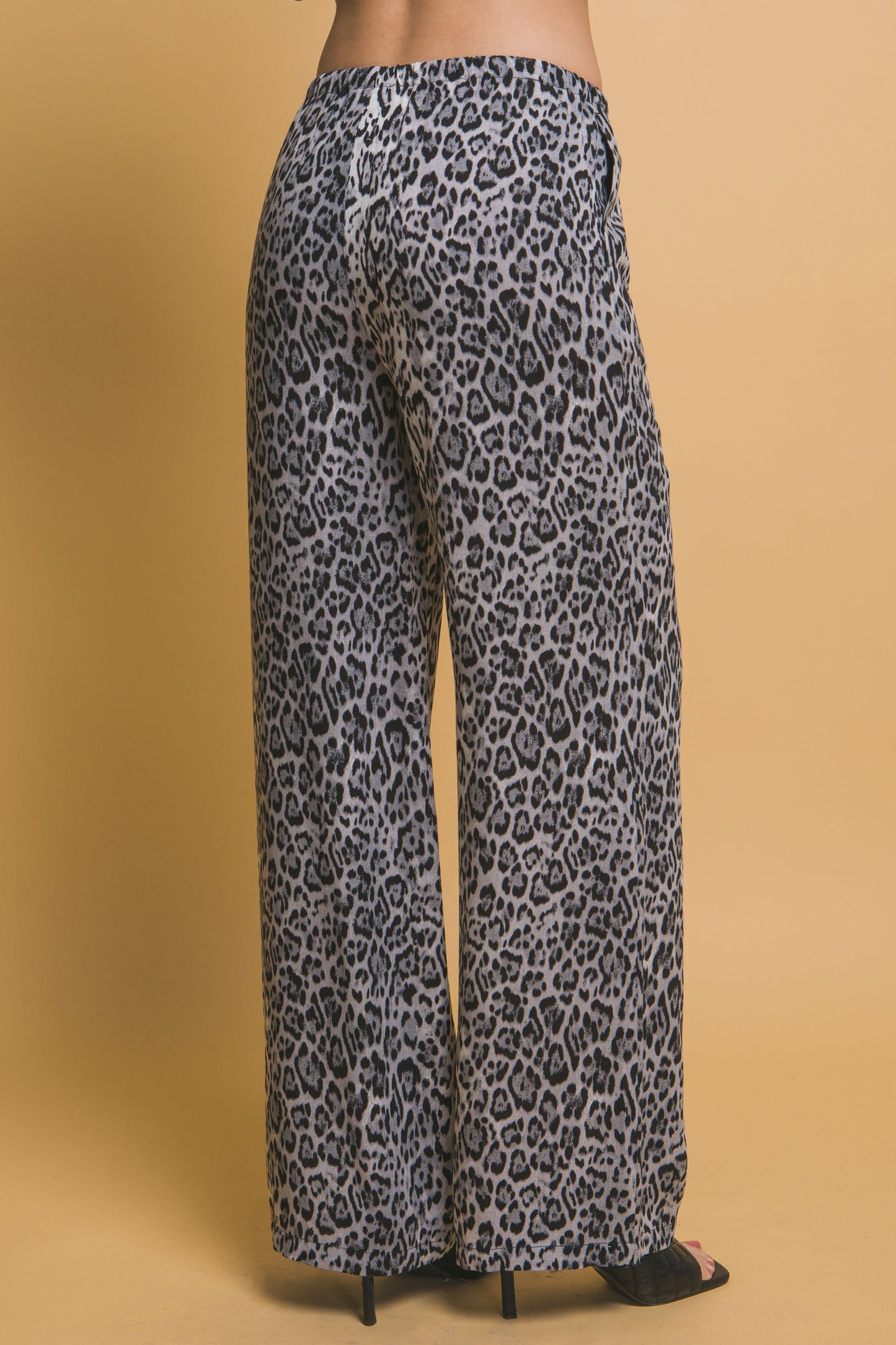 Leopard Print Front Tie Vest & Pants Set