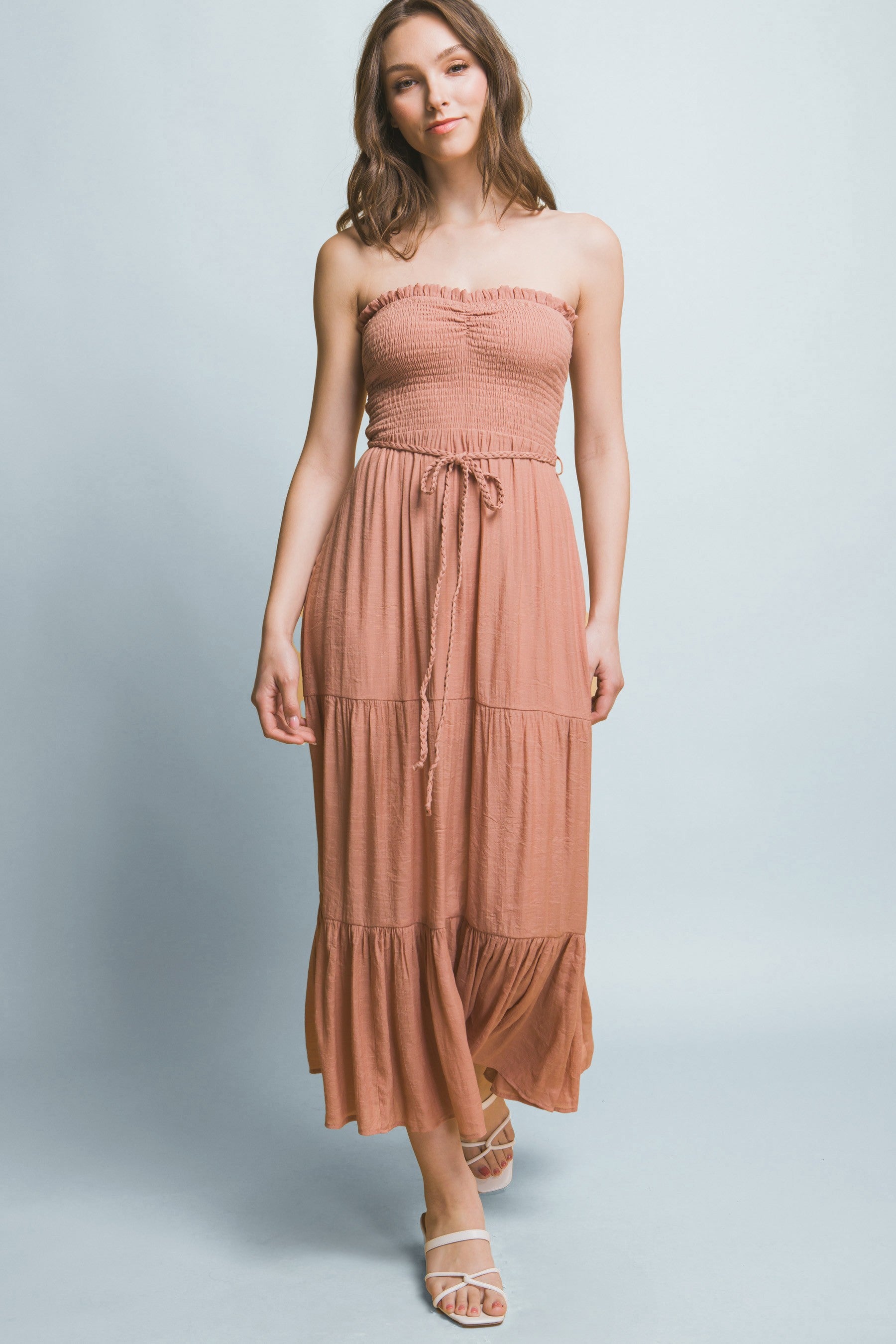 Smocked Strapless Maxi Dress – Bella Chica Smocked Strapless Maxi Dress – Bella Chica