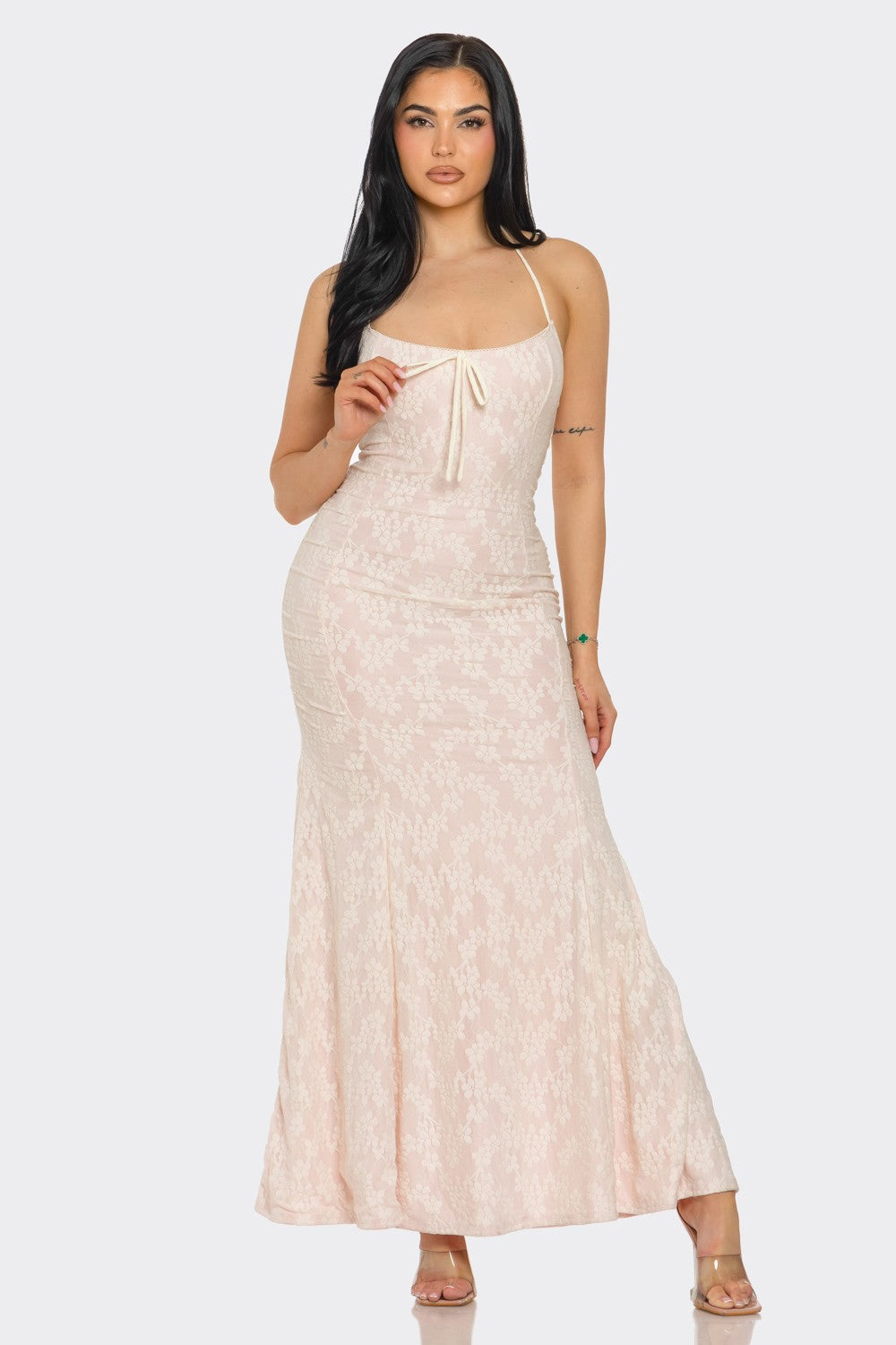 HALTER PRINT MAXI DRESS