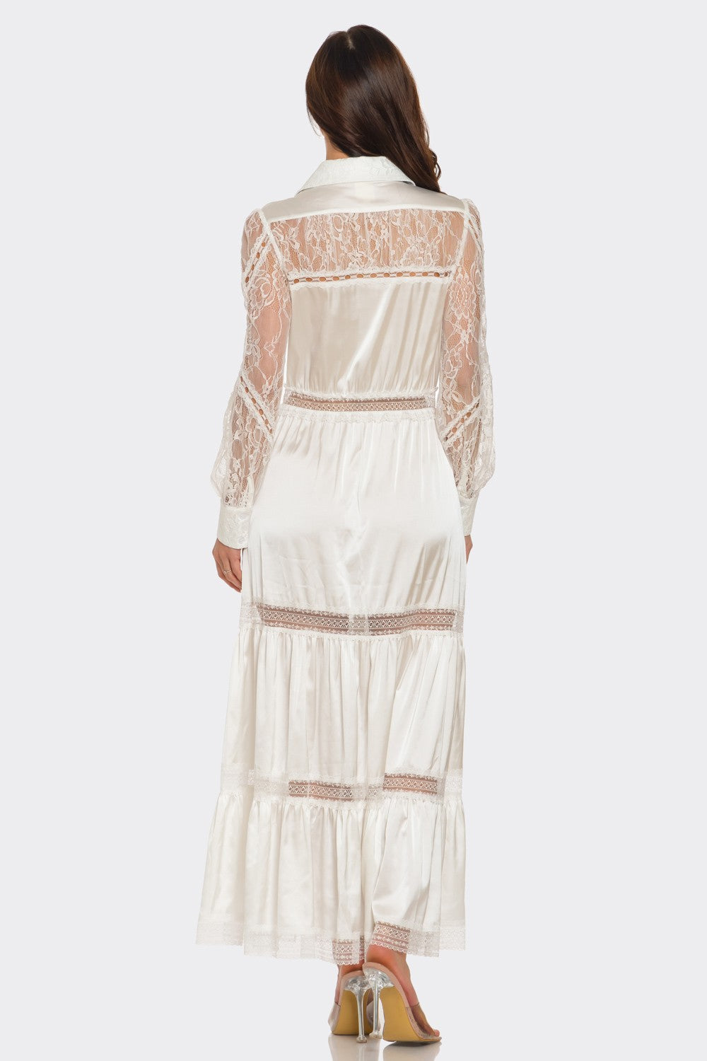 Lace Trimmed Maxi Dress