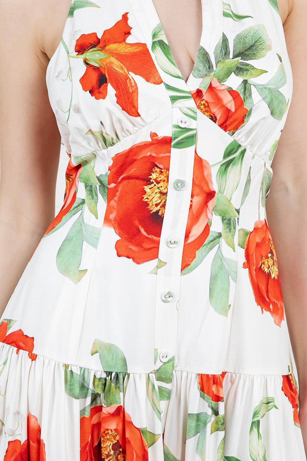 Collared Open Back Maxi Dress