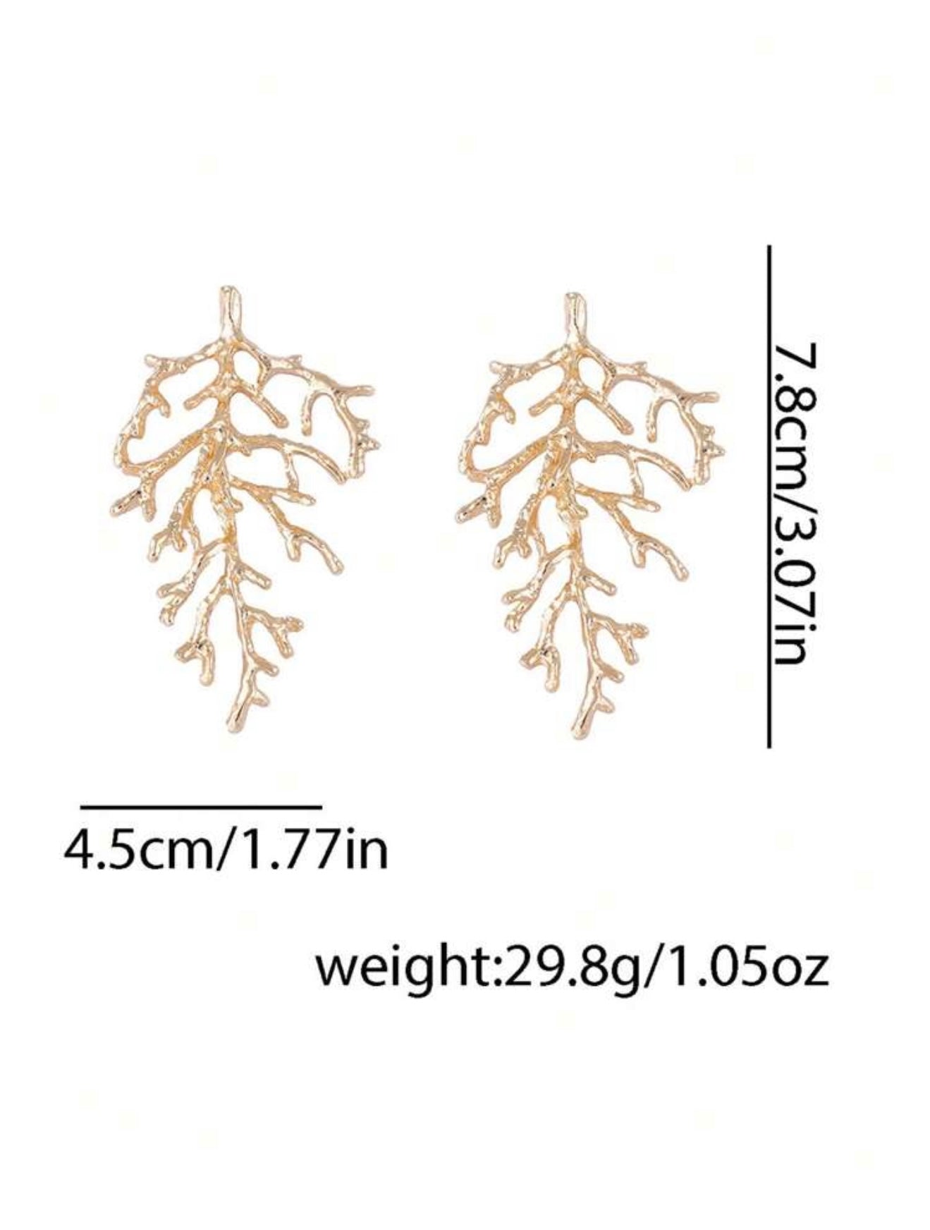 BIG CORAL STUD EARRINGS