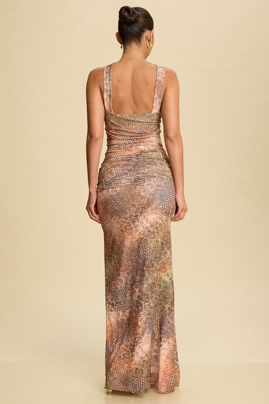 ANIMAL PRINT MAXI DRESS