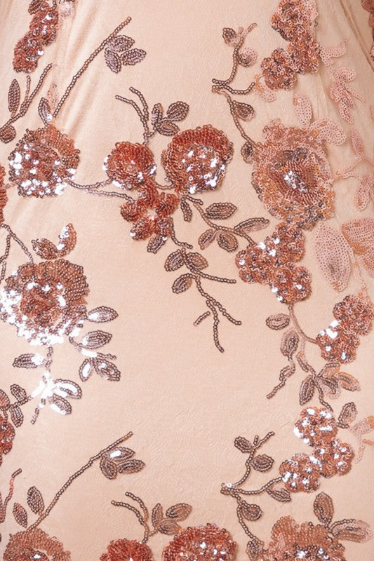 SEQUIN MAXI COCKTAIL DRESS