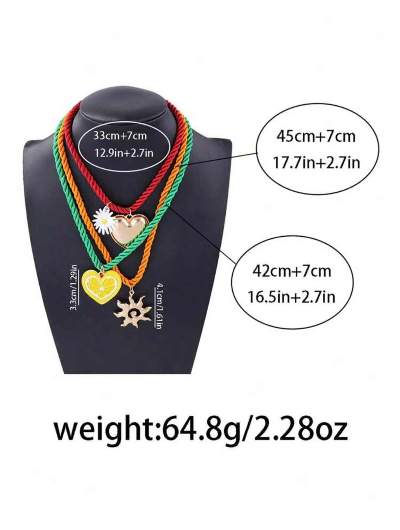 3 PCS SUMMER NECKLACES SET