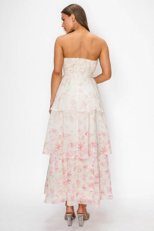 TUBE 3 TIERED MIDI DRESS