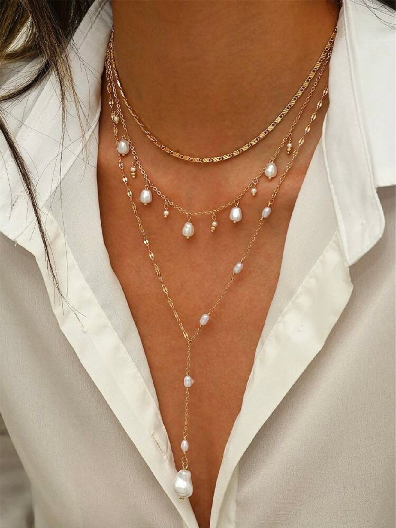 3 PCS LAYER NECKLACE