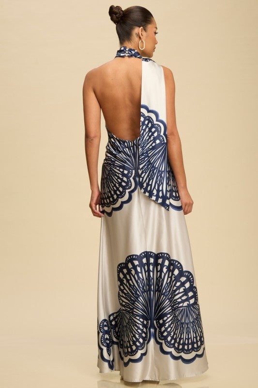ARIA COWL SARIN TIRE MAXI DRESS