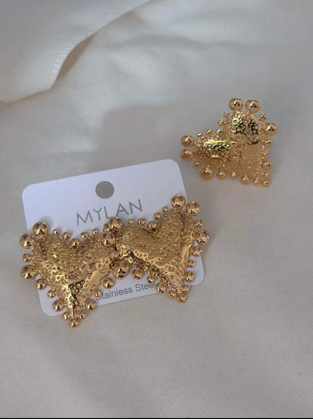 STAINLESS STEEL HEART EARRINGS