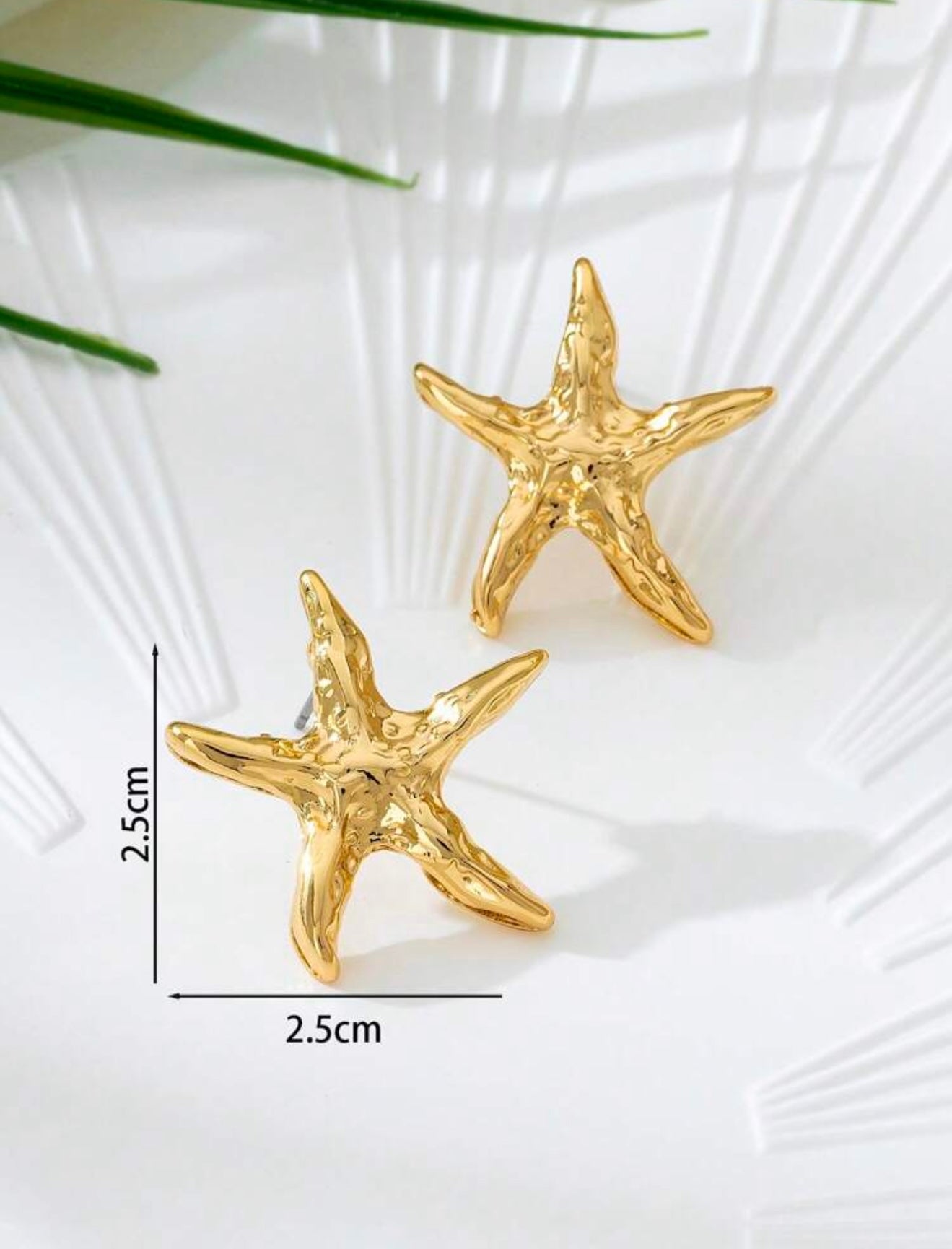 CRINKLE STARFISH EARRINGS
