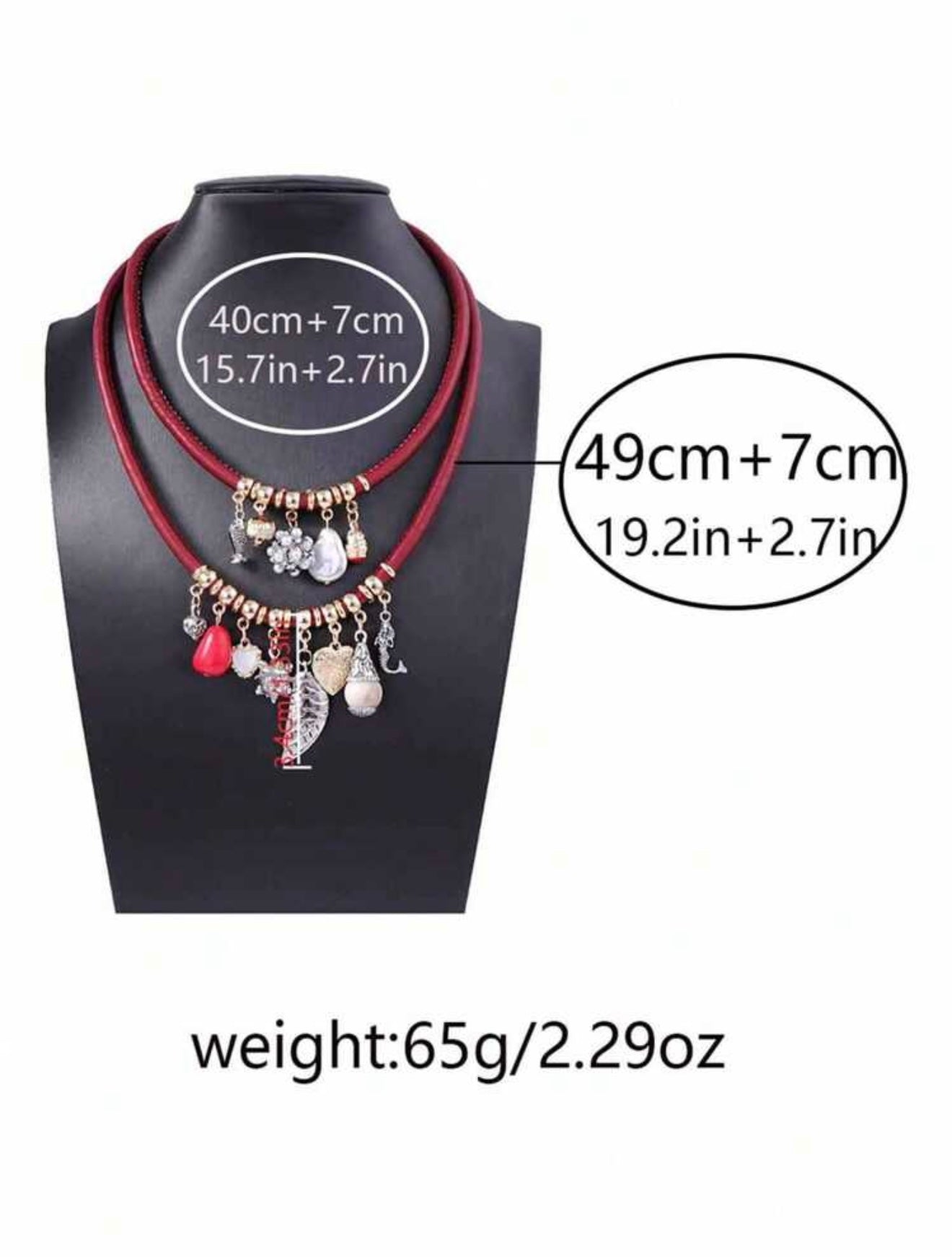 PU LEATHER MULTI LAYER NECKLACE
