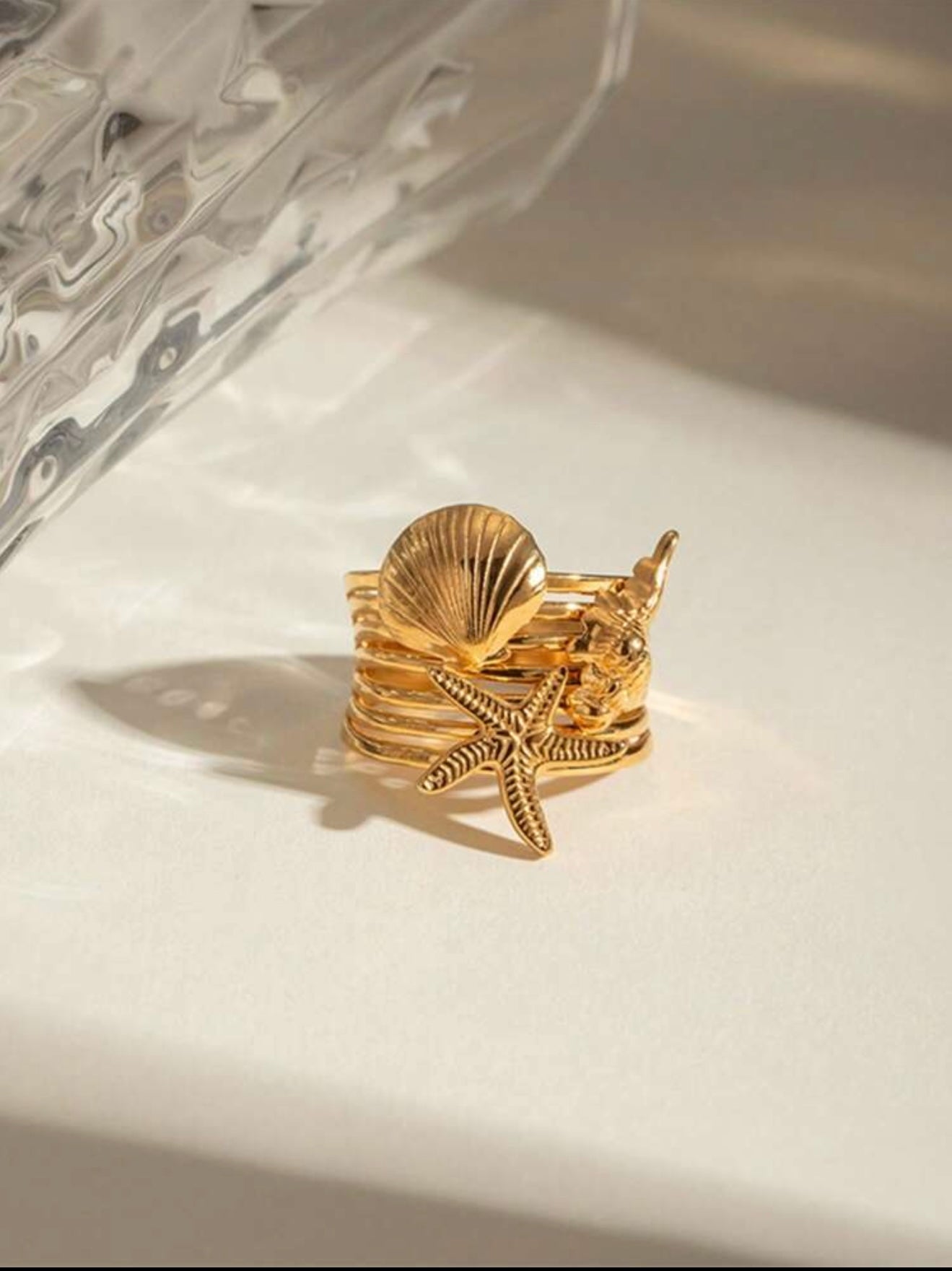 STAINLESS STEEL STARFISH RING