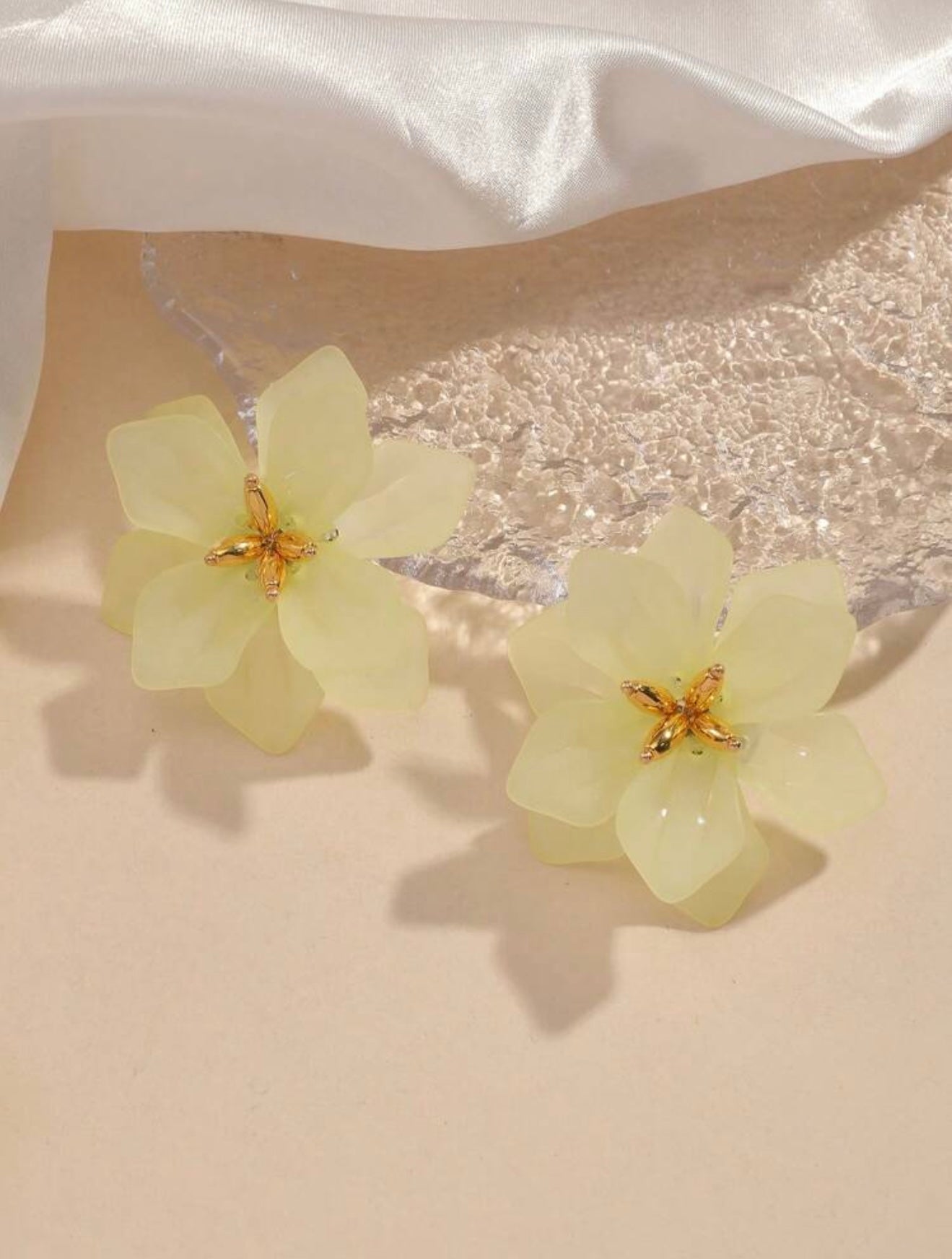 VINTAGE DOUBLE LAYER FLOWER EARRINGS