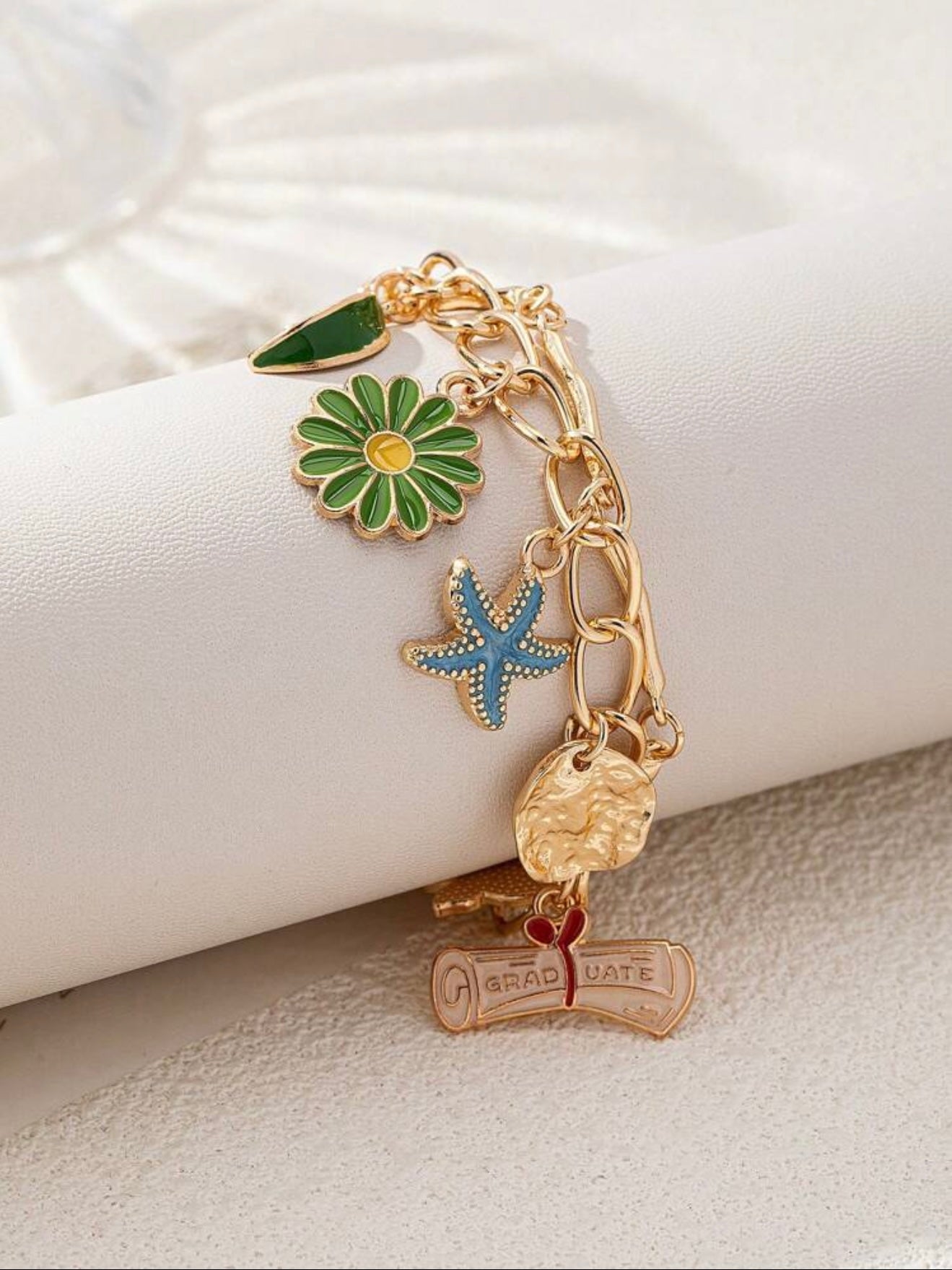 PENDANT MULTI CHARM NECKLACE & BRACELET SET