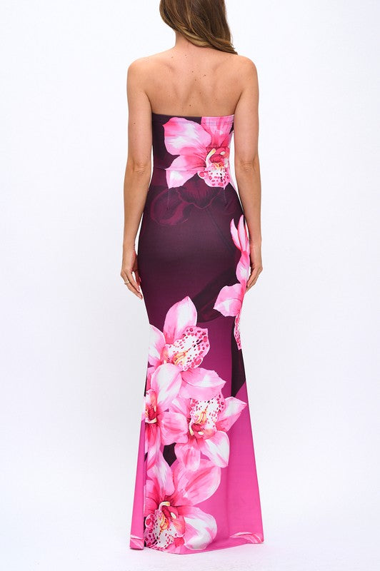 FLORAL MERMAID MAXI DRESS
