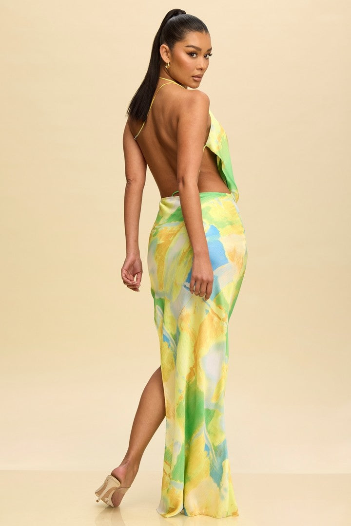 Isla Cowl Satin Dress