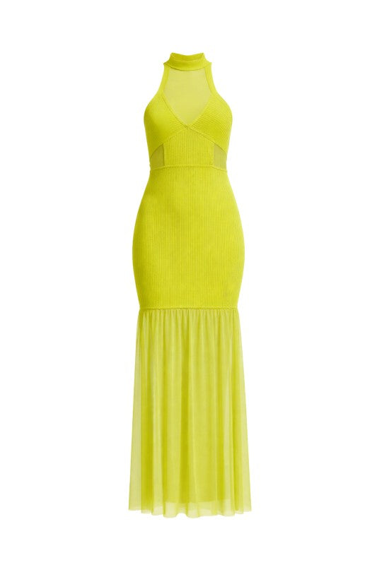 BANDAGE MOCK NECK MIDI DRESS