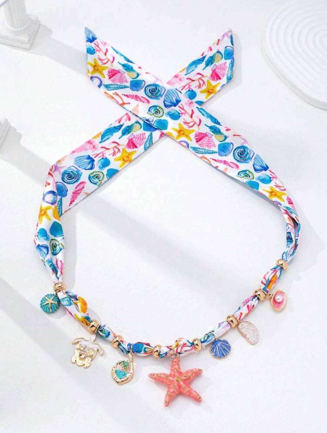 STARFISH MULTI PENDANT SUMMER NECKLACE