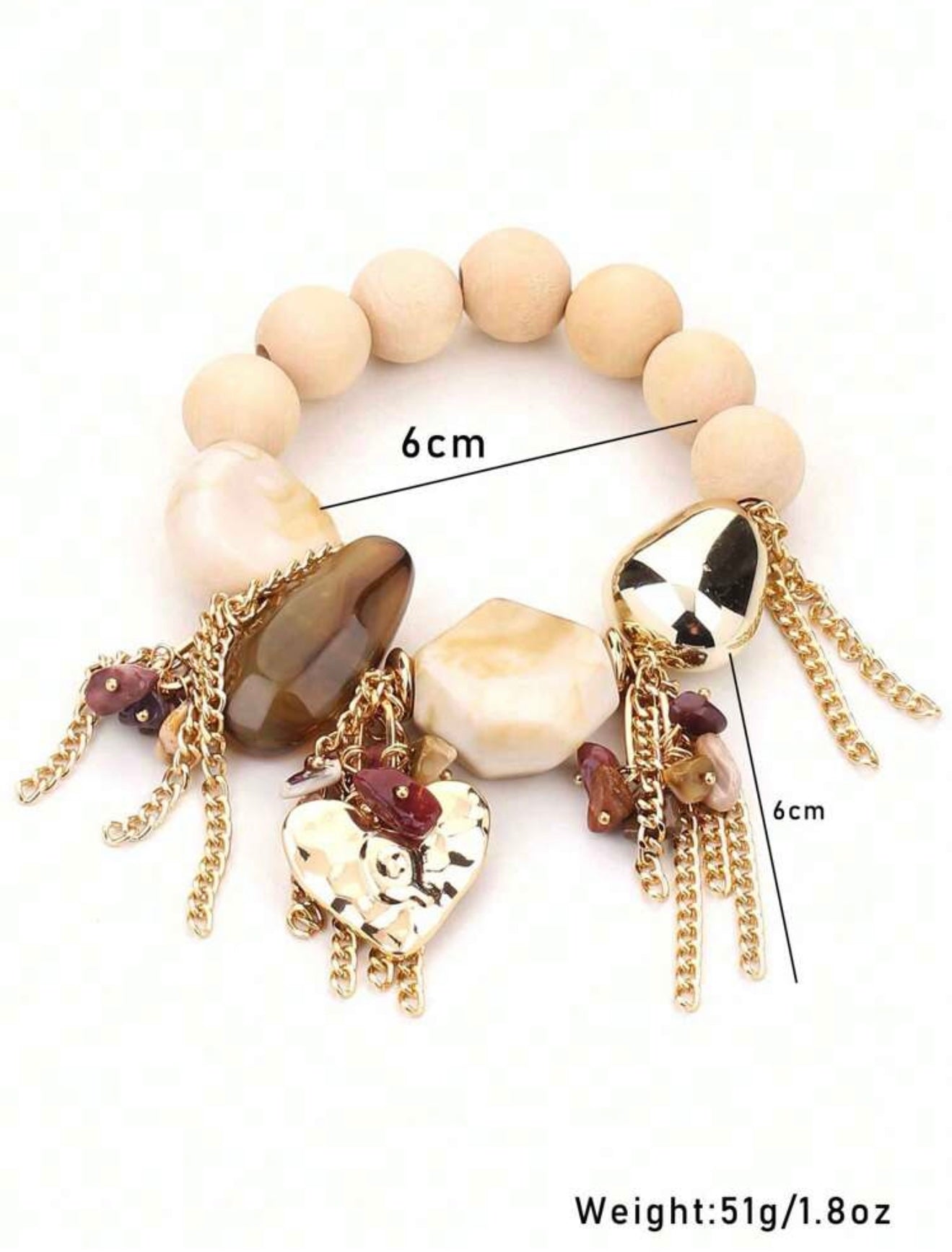 1 PC EXAGGERATED RESIGN ASYMMETRIC BRACELET