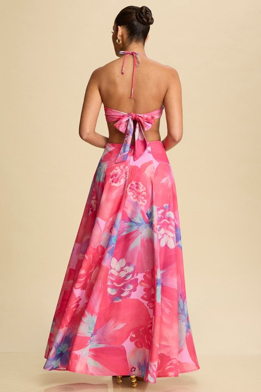 VIOLA HALTER MAXI DRESS