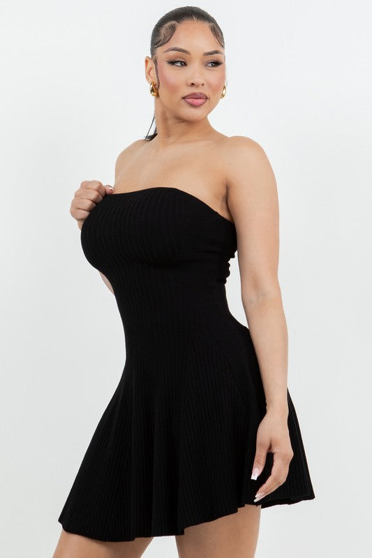 FIT FLARE TUBE MINI DRESS