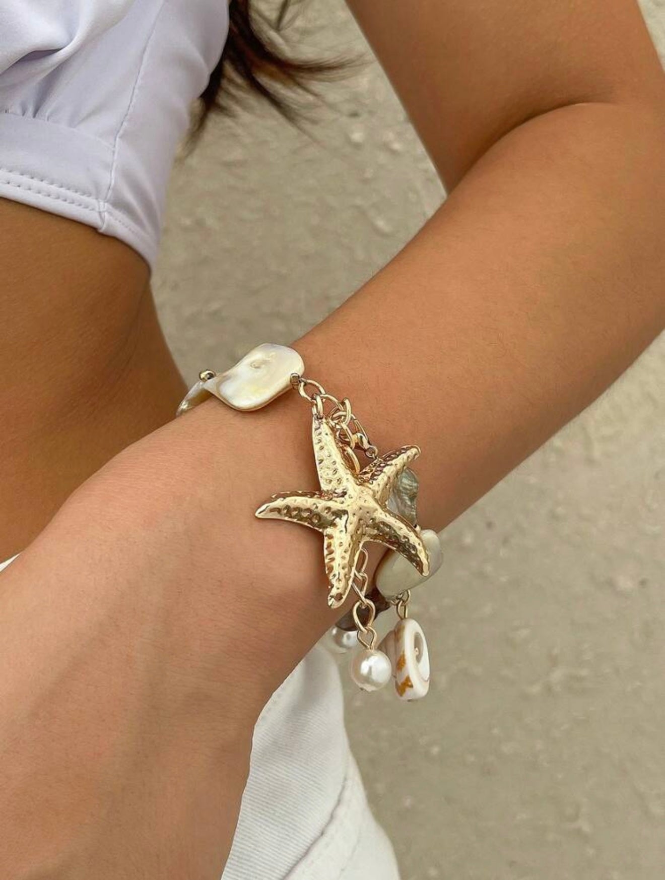 LUXURY BEADED STARFISH NECKLACE & BRACELET SET