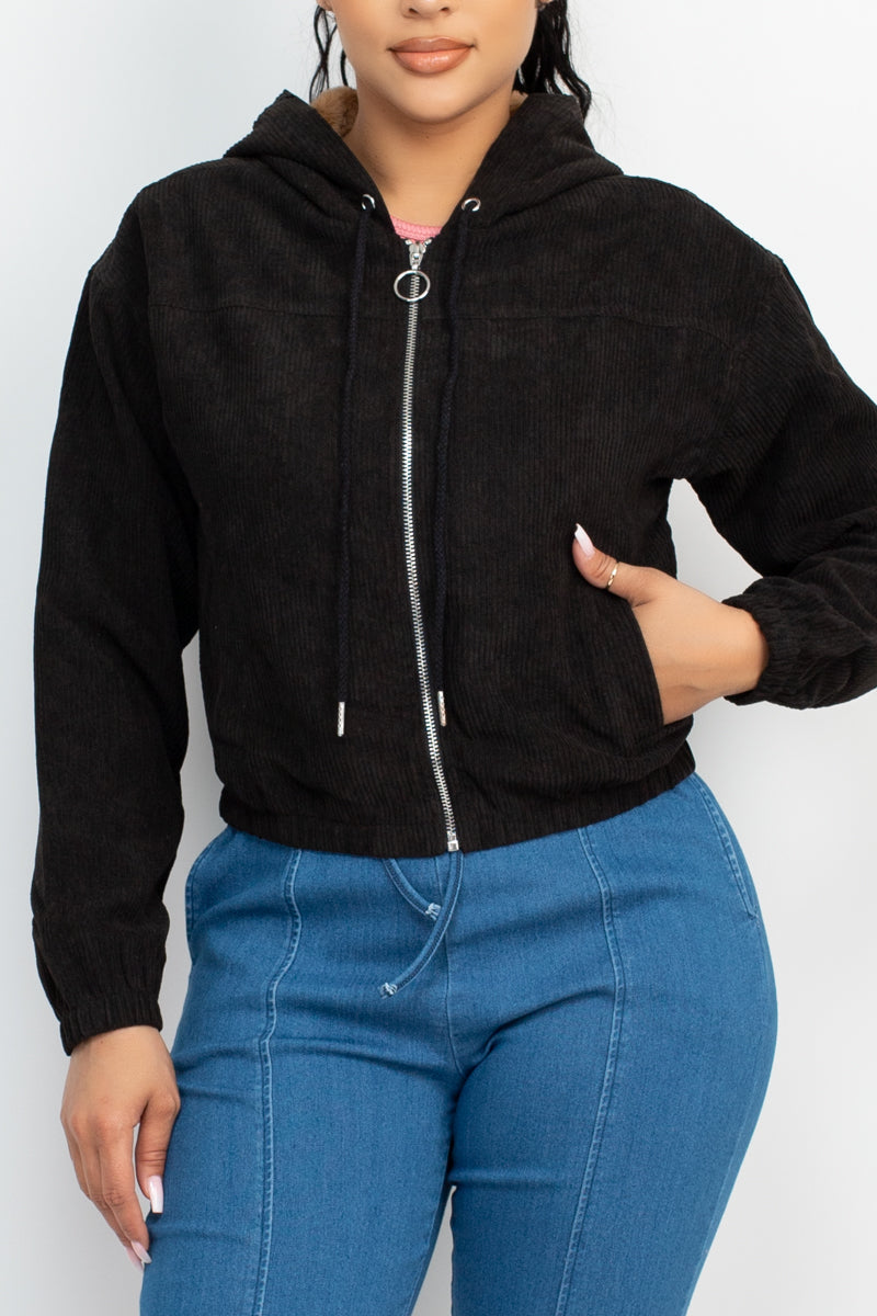 HOODIE CORDUROY JACKET