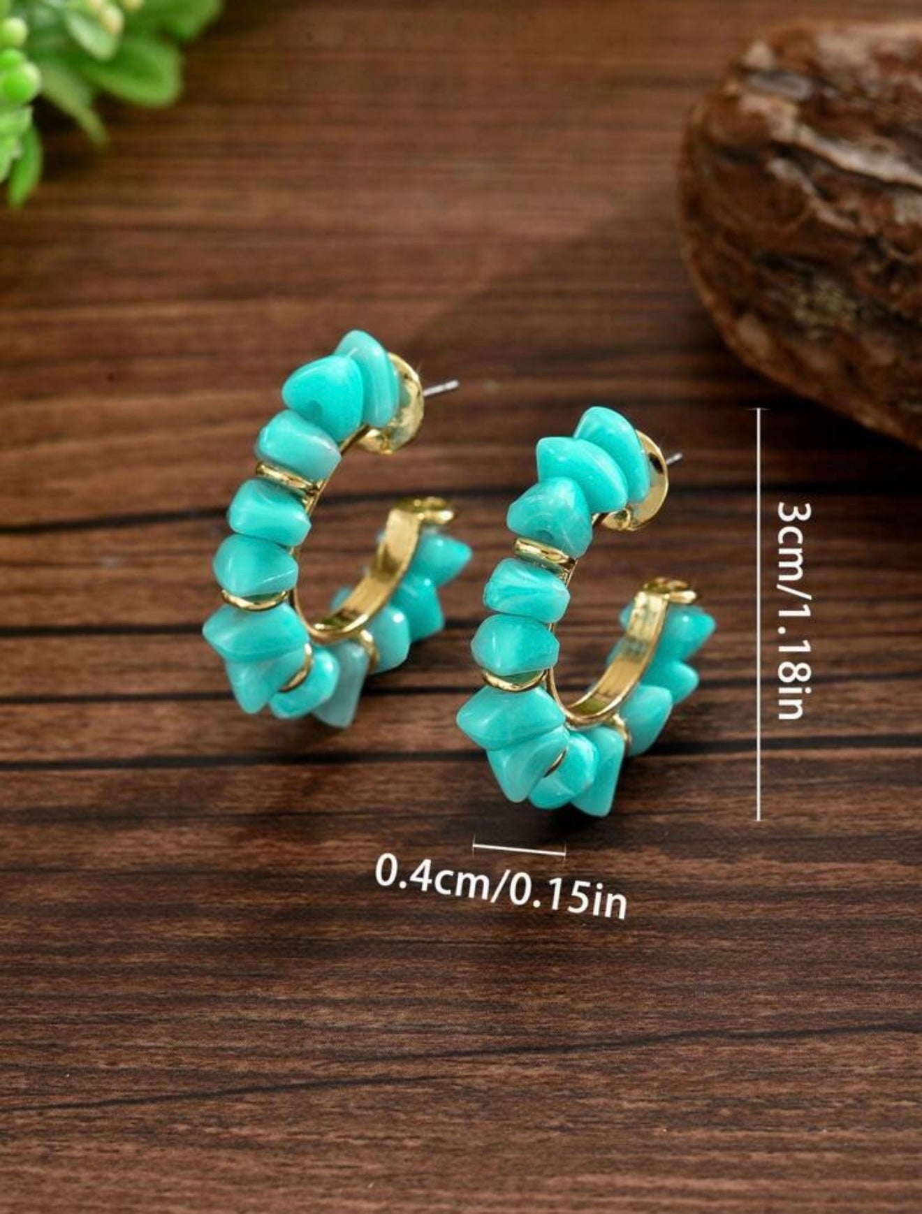 GREEN AVENTURINE NATURAL STONE BRAIDED EARRINGS