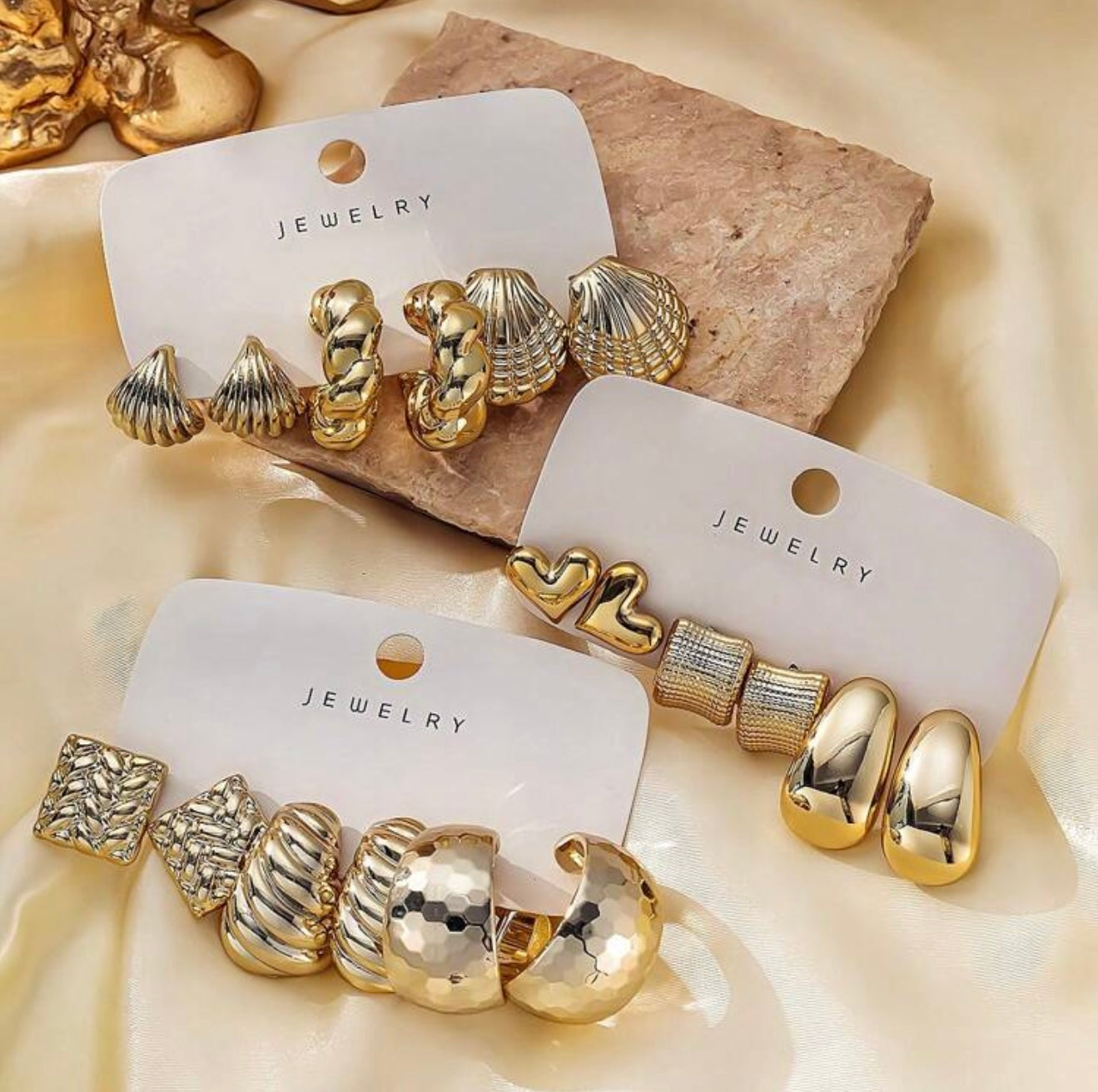 3 PAIRS SUMMER EARRINGS SET