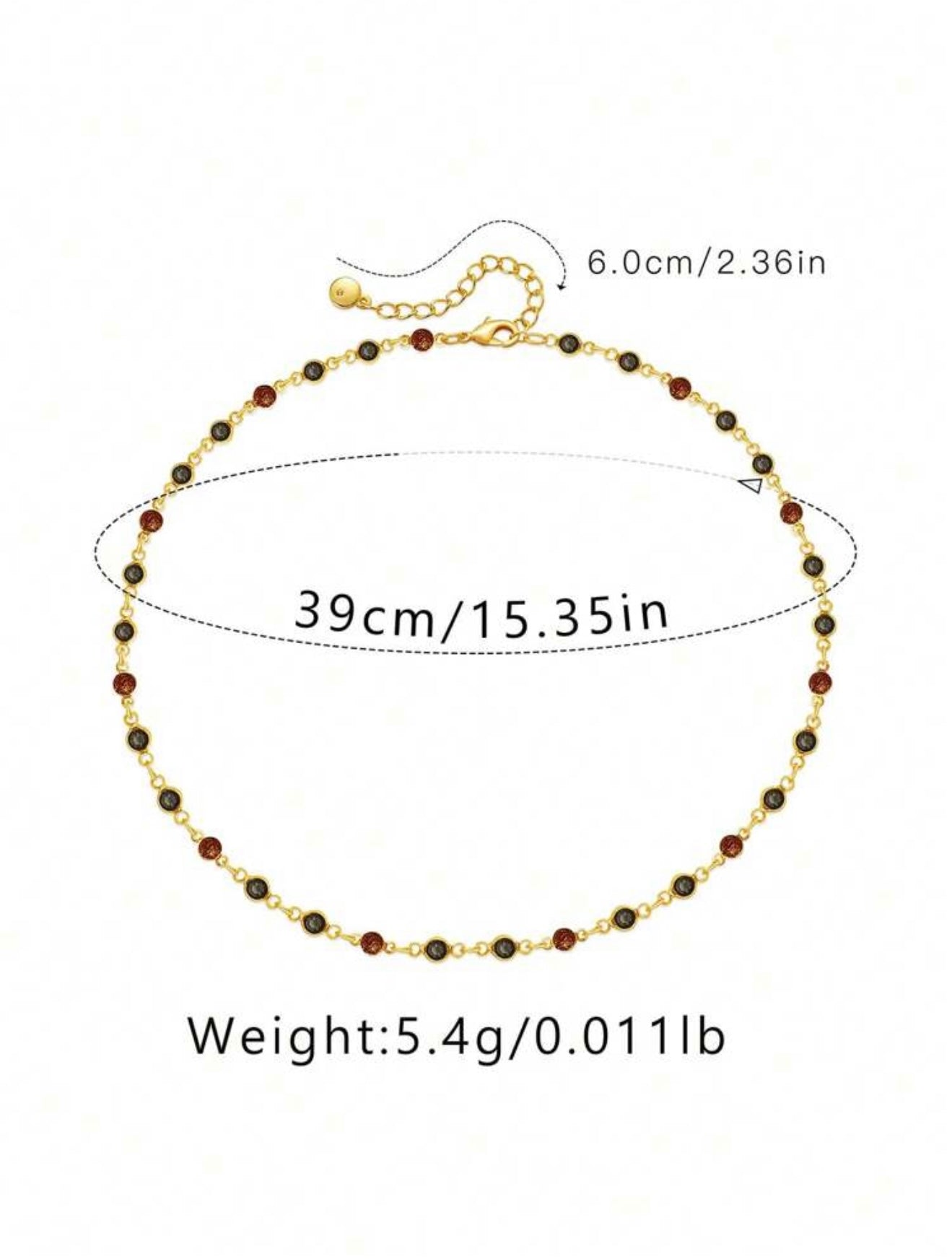 VINTAGE ZIRCONIA CHAIN NECKLACE