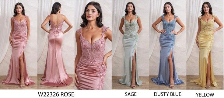 BEADED APPLIQUÉ SWEETHEART MESH BODY MAXI COCKTAIL DRESS