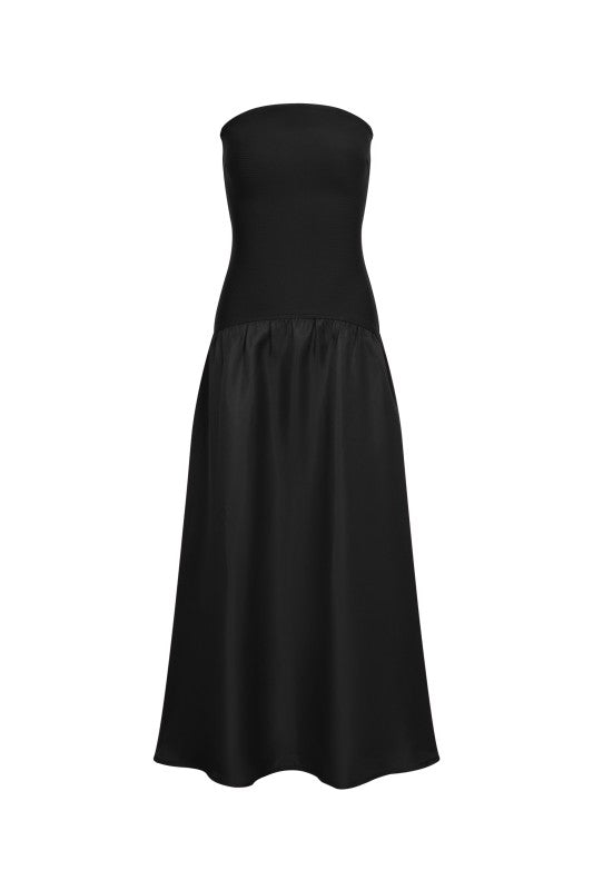 hybrid midi dress Mirelle Hybrid Bandage Satin Midi Dress – Bella Chica