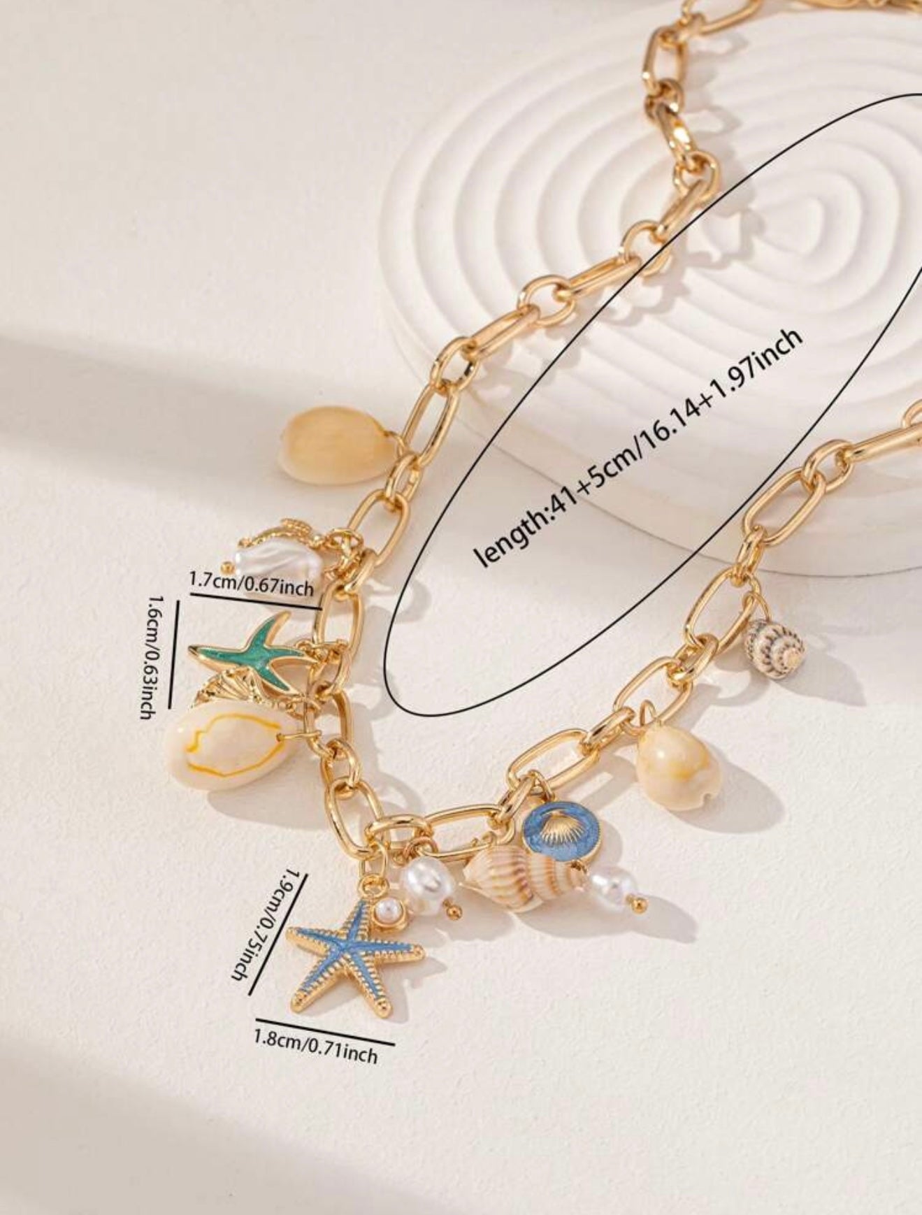 BOHO STARFISH CHARM NECKLACE