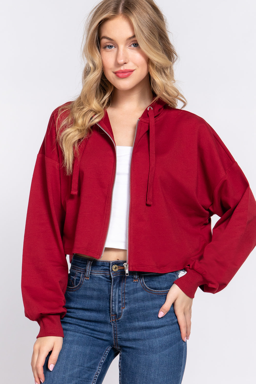 ZIP UP SWEATSHIRT HOODIE JACKET