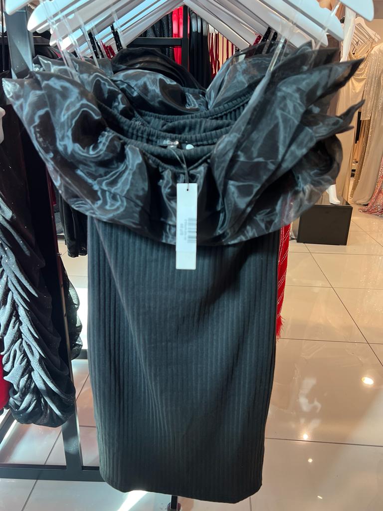 RUFFLE TUBE BODYCON DRESS