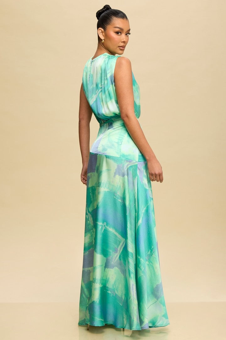 WATERCOLOR MAXI DRESS
