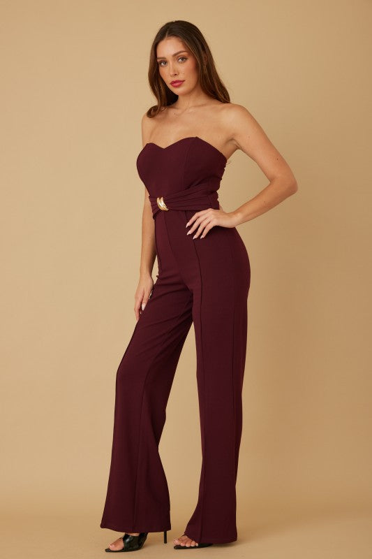 STRAPLESS BINDING LAYER JUMPSUIT