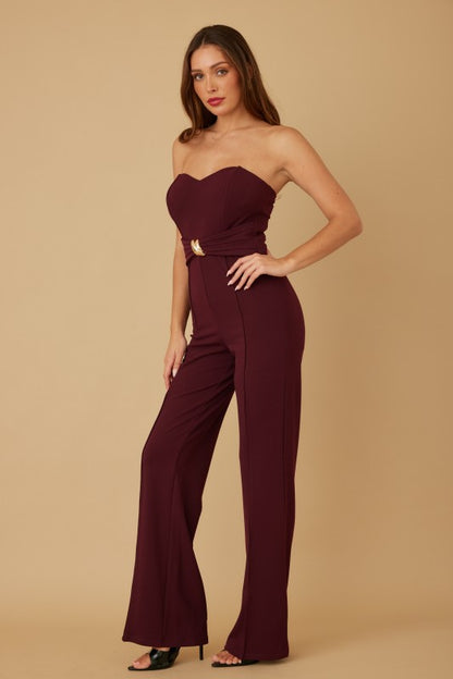 STRAPLESS BINDING LAYER JUMPSUIT