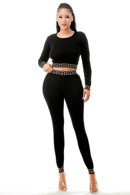 Long Sleeve Top and Pants Set