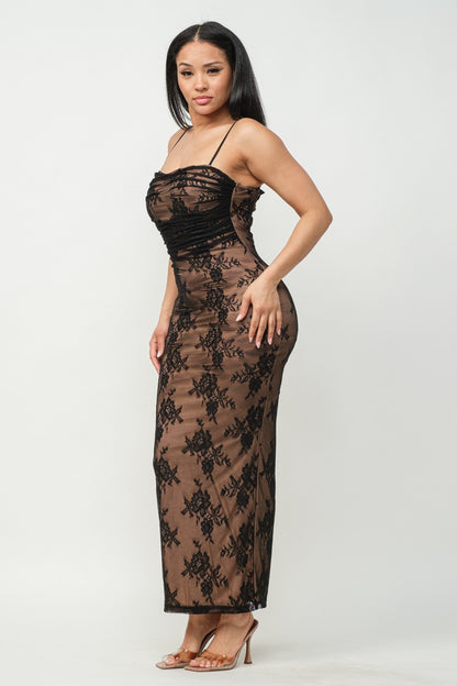 LACE TUBE MAXI DRESS