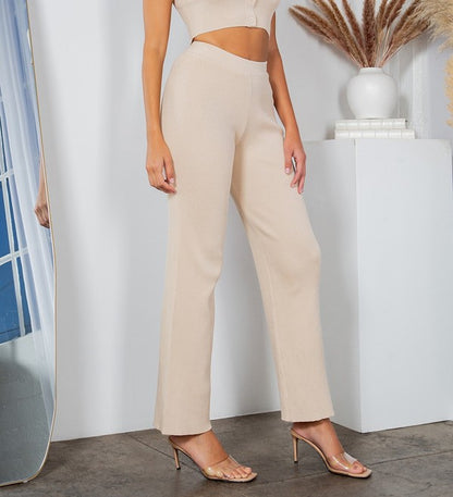 KNITTED FLARE PANT